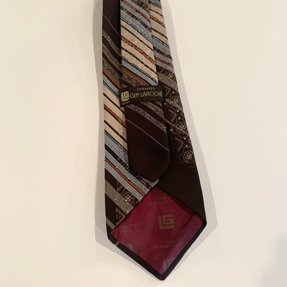 Cravates Guy Laroche | Vintage Tie | Striped Tie - Picture 2 of 3